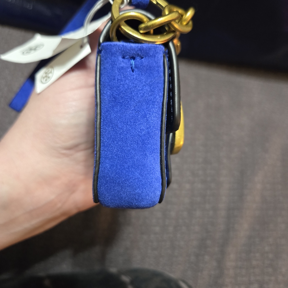 Tory Burch Blue Suede Mini Bag - Picture 6 of 10